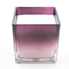 Candlelight Home MEDIUM SQUARE GLASS CANDLE - PLUM OMBRE – 5% SAKURA BLOSSOM SCENT (EAM14750/00)