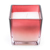 Candlelight Home MEDIUM SQUARE GLASS CANDLE - RED OMBRE (PANTONE NO 7637C) – 5% POMEGRANATE & CASSIS SCENT (EAM14764/00)