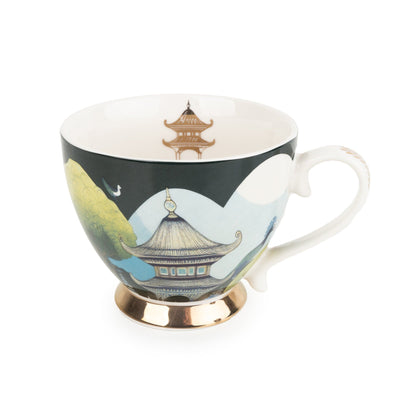 Candlelight Home Mugs Footed Mug from The Silk Road Collection - Bukhara 6PK