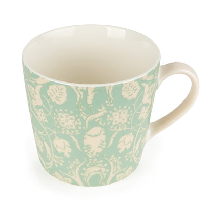 Candlelight Home Mugs Jeff Banks Wide Conical Mug - Jacquard Sage Green 6pk