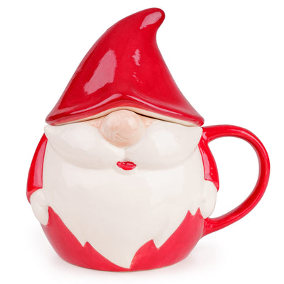 Candlelight Home Mugs Santa Mug with Lid– Red 4pk