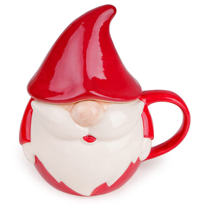 Candlelight Home Mugs Santa Mug with Lid– Red 4pk