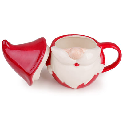 Candlelight Home Mugs Santa Mug with Lid– Red 4pk