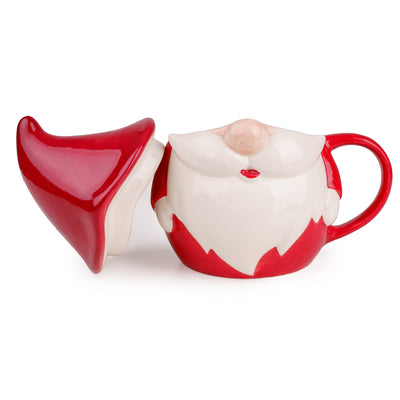 Candlelight Home Mugs Santa Mug with Lid– Red 4pk
