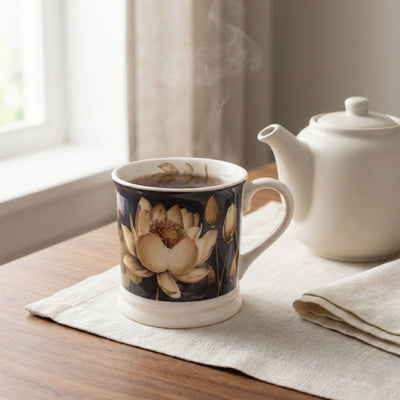 Candlelight Home Mugs Tankard Mug - Lotus in Blue 6pk