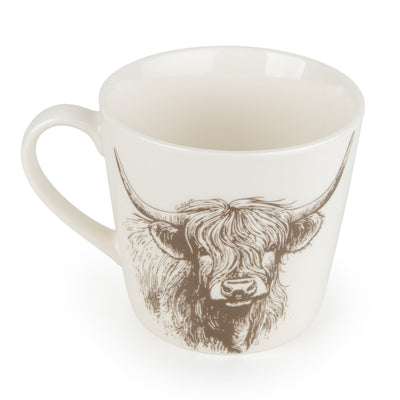 Candlelight Home Mugs Wide Conical Mug - Highland Cow 6pk
