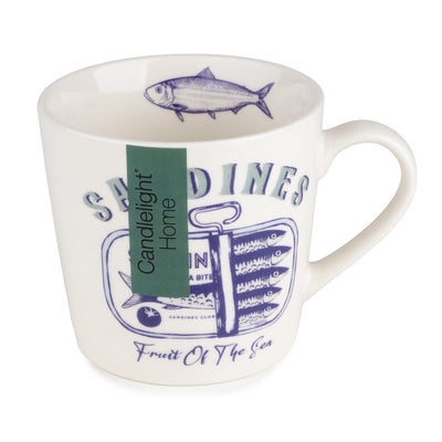 Candlelight Home Mugs Wide Mug Sardines - Harbour 6pk