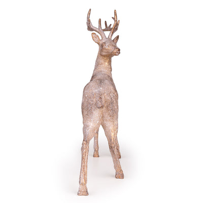 Candlelight Home Ornaments 42cm Standing Stag - Brushed Gold 2pk