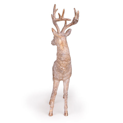 Candlelight Home Ornaments 42cm Standing Stag - Brushed Gold 2pk
