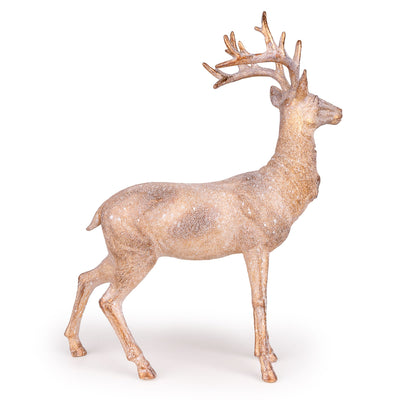Candlelight Home Ornaments 43cm Standing Stag - Brushed Gold 2pk