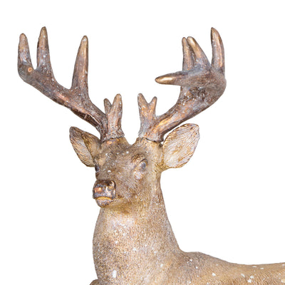 Candlelight Home Ornaments 70cm Laying Stag - Brushed Gold 1pk
