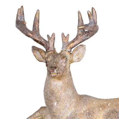 Candlelight Home Ornaments 70cm Laying Stag - Brushed Gold 1pk