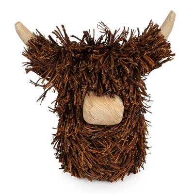 Candlelight Home Ornaments Decorative Piece - Standing Highland Cow Head 1pk