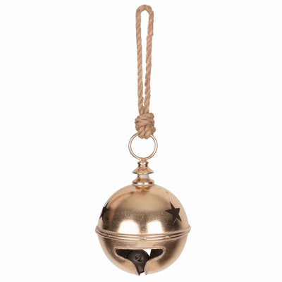 Candlelight Home Ornaments Large Metal Bell – Gold Cut-Out Stars Hummingbird 4pk