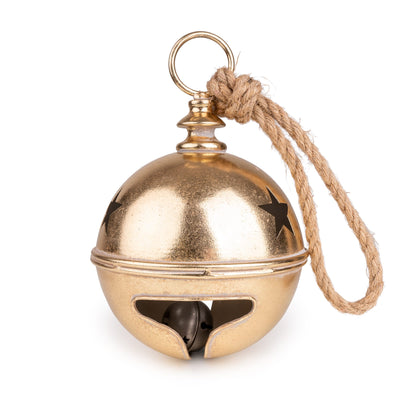 Candlelight Home Ornaments Small Metal Bell – Gold Cut-Out Stars Hummingbird 6pk