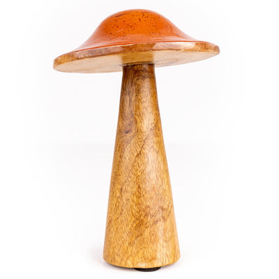 Candlelight Home Ornaments Tall Mushroom Mango Wood & Enamel - Terracotta 6pk