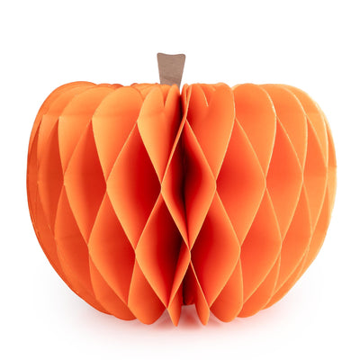 Candlelight Home Paper Decoration 21cm Pumpkin Paper Decoration - Orange 6pk