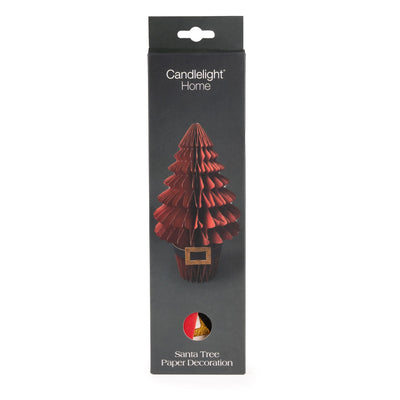 Candlelight Home Paper Decoration 25cm Standing Santa Tree Decoration – 6pk