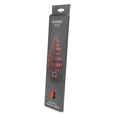 Candlelight Home Paper Decoration 25cm Standing Santa Tree Decoration – 6pk
