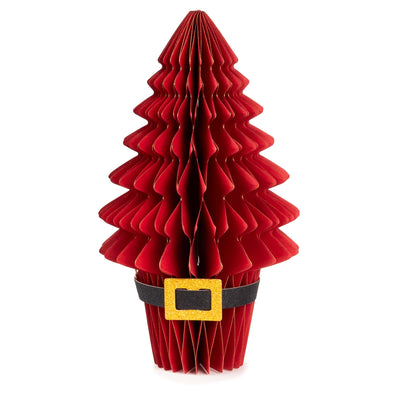Candlelight Home Paper Decoration 25cm Standing Santa Tree Decoration – 6pk