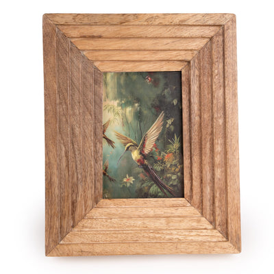 Candlelight Home Photo & Picture Frames 4 x 6 Wood Ridged Photo Frame - Hummingbird 2pk