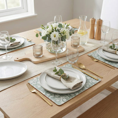 Candlelight Home Placemats Jeff Banks Set of 4 Placemats - Jacquard Sage Green 4pk