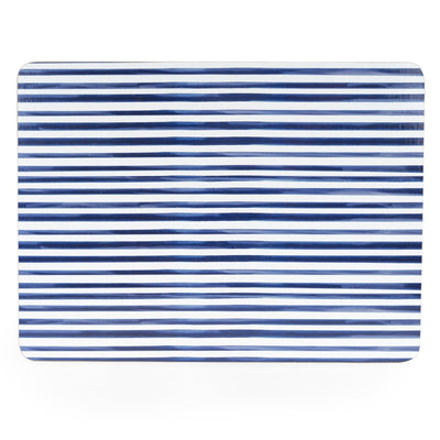 Candlelight Home Placemats Jeff Banks Set of 4 Placemats - Leafy Stripes Blue 4pk