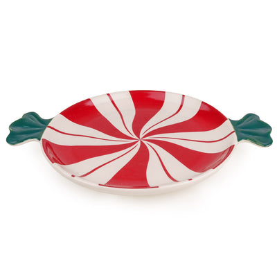 Candlelight Home Plates Large Candy Plate – Red/White/Green 4pk