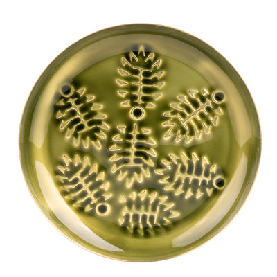 Candlelight Home Plates Small Metal and Enamel Plate – Green Hummingbird 6pk