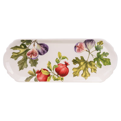 Candlelight Home Platter Large Rectangular Serving Platter - Fig & Pomegranate 4pk