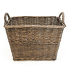 Candlelight Home Rectangular Log Basket - Dark Brown