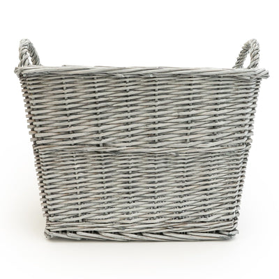 Candlelight Home Rectangular Log Basket -  Grey 42cm 10PK