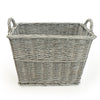 Candlelight Home Rectangular Log Basket -  Grey 42cm 10PK