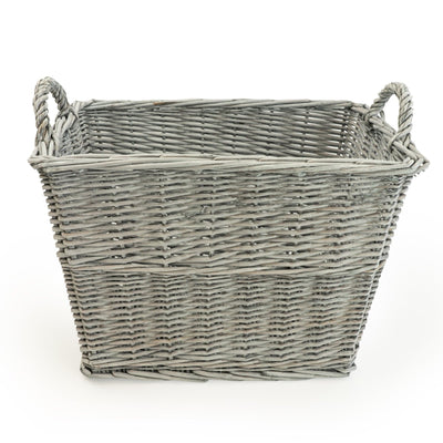 Candlelight Home Rectangular Log Basket -  Grey 42cm 10PK