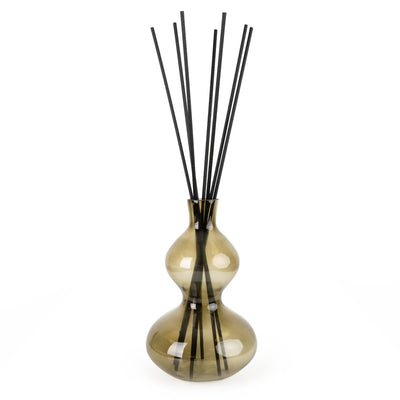 Candlelight Home Reed Diffusers 1000ml Reed Diffuser Wavy Glass - Olive Green 2PK