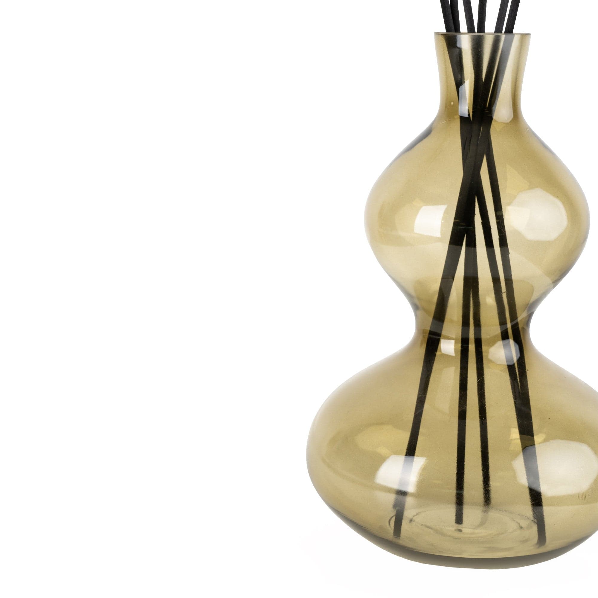1000ml Reed Diffuser Wavy Glass - Olive Green 2PK - Candlelight Home