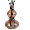 Candlelight Home Reed Diffusers 1000ml Reed Diffuser Wavy Glass - Smokey Black 2PK
