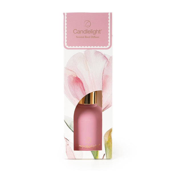 Pink Reed Diffuser Box 100ml Reed Diffuser - Pink Tulips 8pk - Candlelight Home