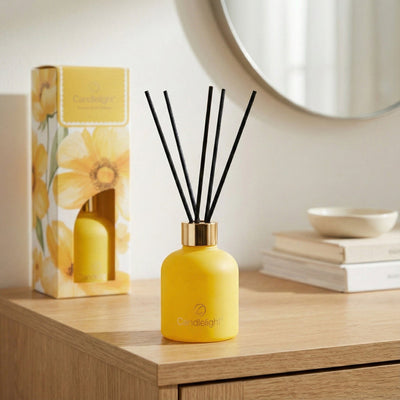 Candlelight Home Reed Diffusers 100ml Reed Diffuser - Yellow Flowers 8pk