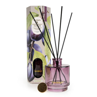 Candlelight Home Reed Diffusers 200ml Reed Diffuser - Damson & Patchouli Flower 6pk