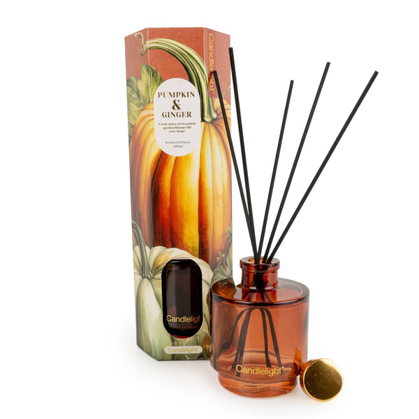 200ml Reed Diffuser Pumpkin Ginger 6pk Candlelight Home