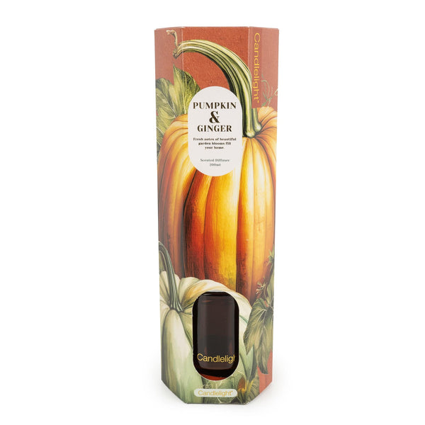 Pumpkin Reed Diffuser 200ml Reed Diffuser - Pumpkin & Ginger 6pk - Candlelight Home