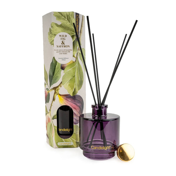 200ml Reed Diffuser - Wild Fig & Saffron 6pk - Candlelight Home