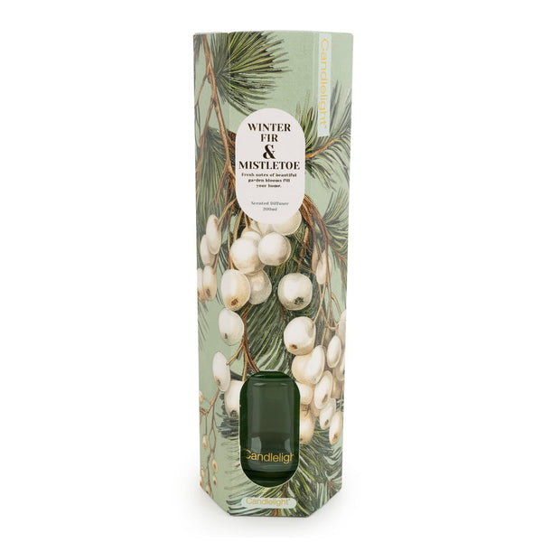 200ml Reed Diffuser - Winter Fir & Mistletoe 6pk - Candlelight Home