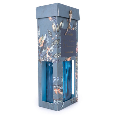 Candlelight Home Reed Diffusers 200ml Ridged Reed Diffuser - Glass Garden Blue