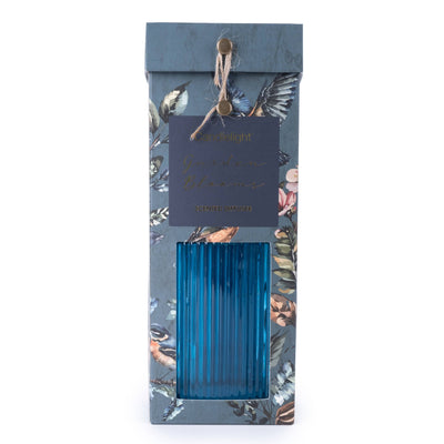 Candlelight Home Reed Diffusers 200ml Ridged Reed Diffuser - Glass Garden Blue