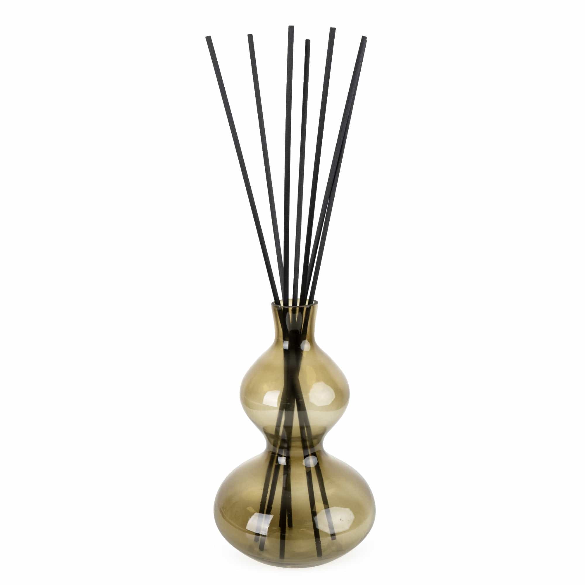 500ml Reed Diffuser Wavy Glass - Olive Green 4PK - Candlelight Home
