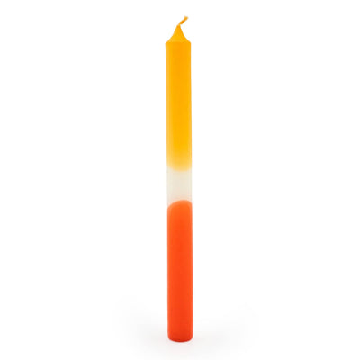 Candlelight Home S/6 DINNER CANDLES TWO TONE ORANGE