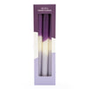 Candlelight Home S/6 DINNER CANDLES TWO TONE PURPLE