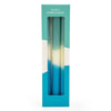 Candlelight Home S/ 6 DINNER CANDLES TWO TONE TEAL